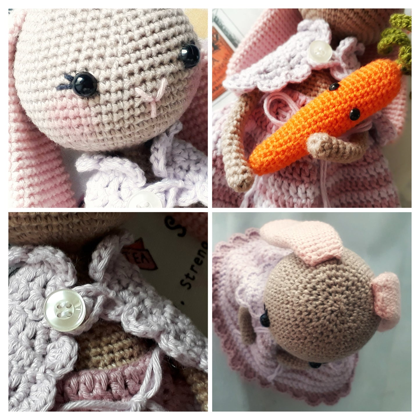 Mrs. Rabbit and her Baby Carrot DIGITAL CROCHET PATTERN