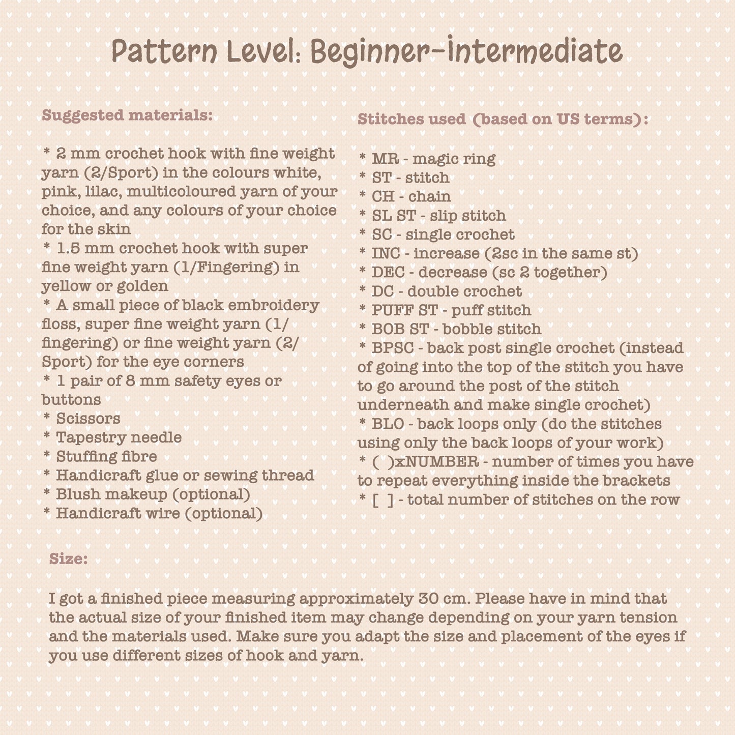 Babi, the Unicorn Lady DIGITAL CROCHET PATTERN