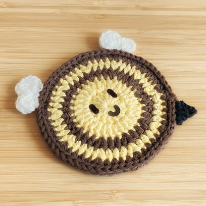 Bee & Sunflower Coasters DIGITAL CROCHET PATTERN