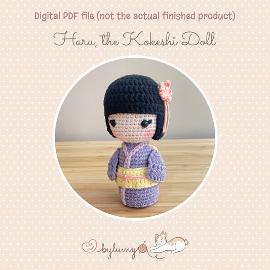 Haru, the Kokeshi Doll DIGITAL CROCHET PATTERN