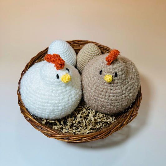 Stardew Valley-inspired Chickens CROCHET PLUSHIES