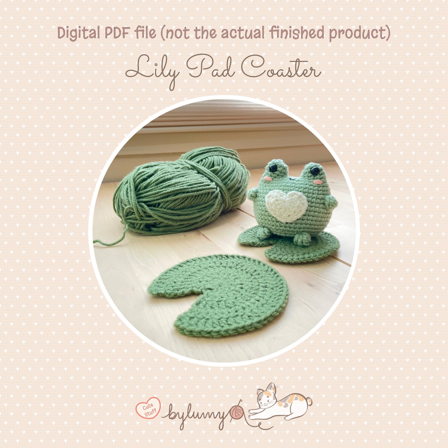 Lily Pad Coaster DIGITAL CROCHET PATTERN