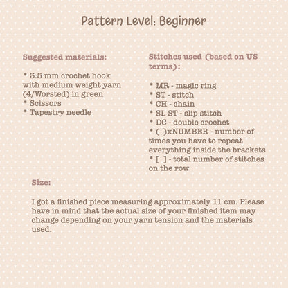 Lily Pad Coaster DIGITAL CROCHET PATTERN