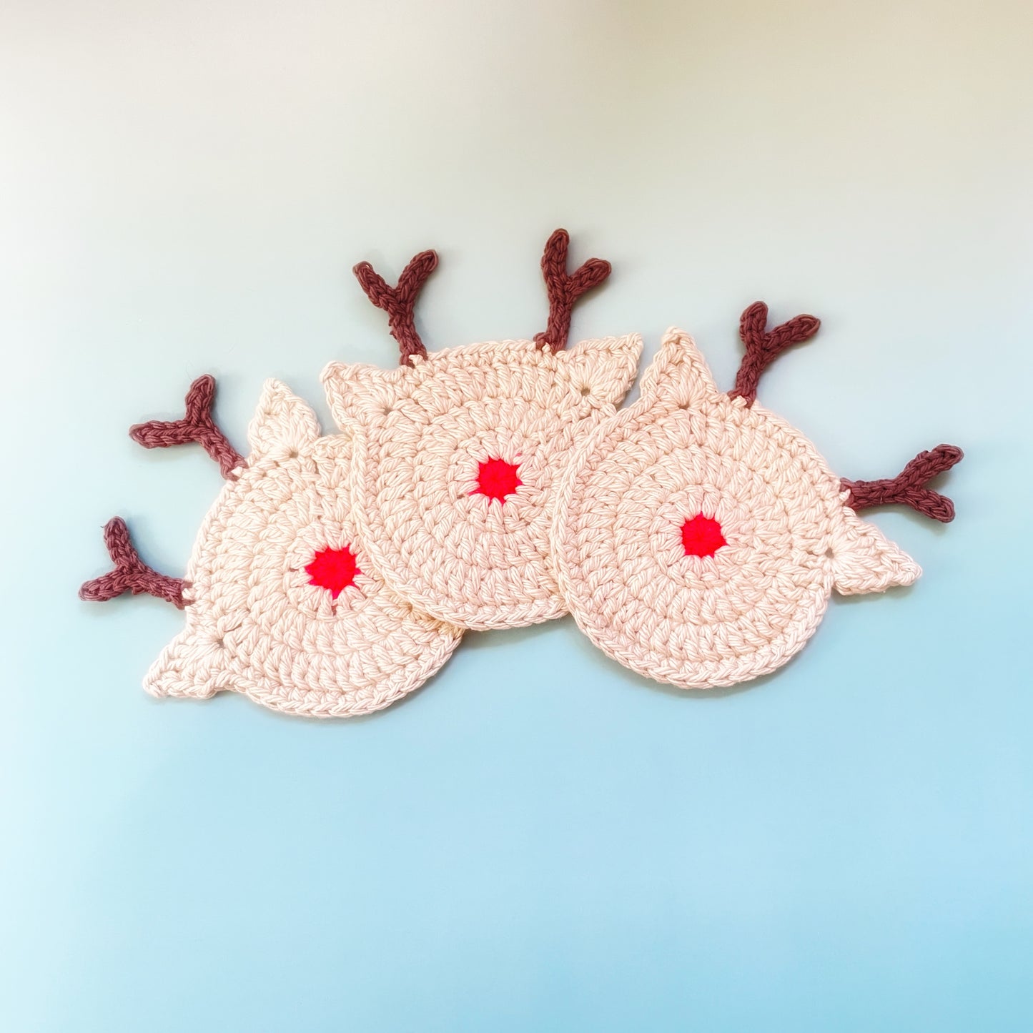 Rudolf Reindeer Coaster DIGITAL CROCHET PATTERN