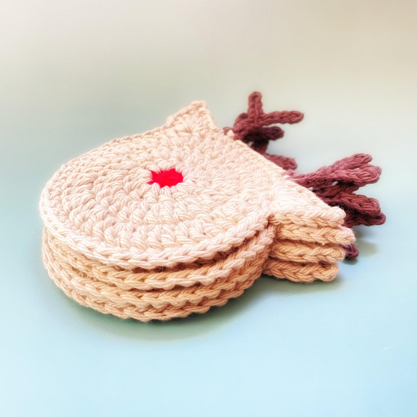 Rudolf Reindeer Coaster DIGITAL CROCHET PATTERN