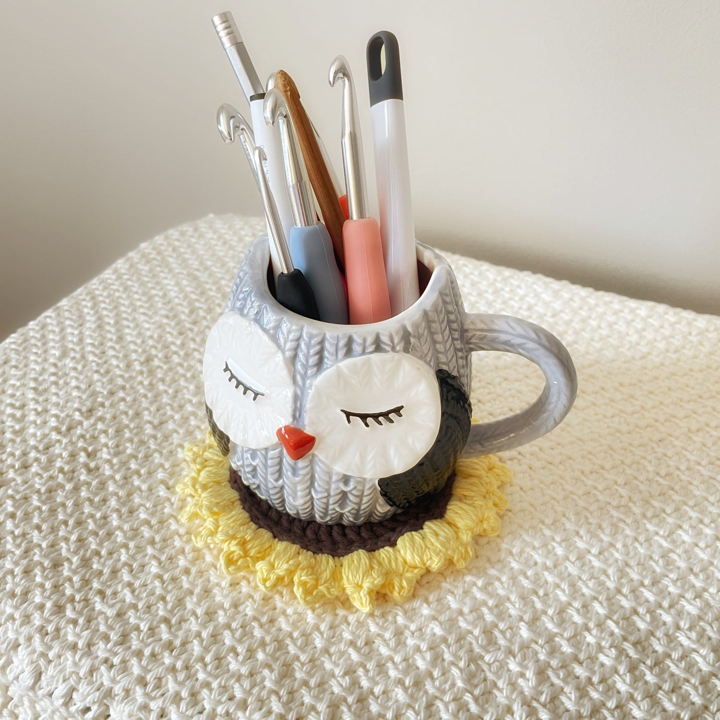 Bee & Sunflower Coasters DIGITAL CROCHET PATTERN